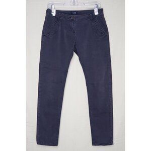 Armani Jeans Skinny Velvet Pants Low Rise Black Soft Embellished Stitch Size 26